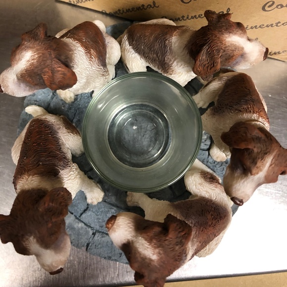 Dog Candle Holder with Pink Candle - Picture 4 of 7